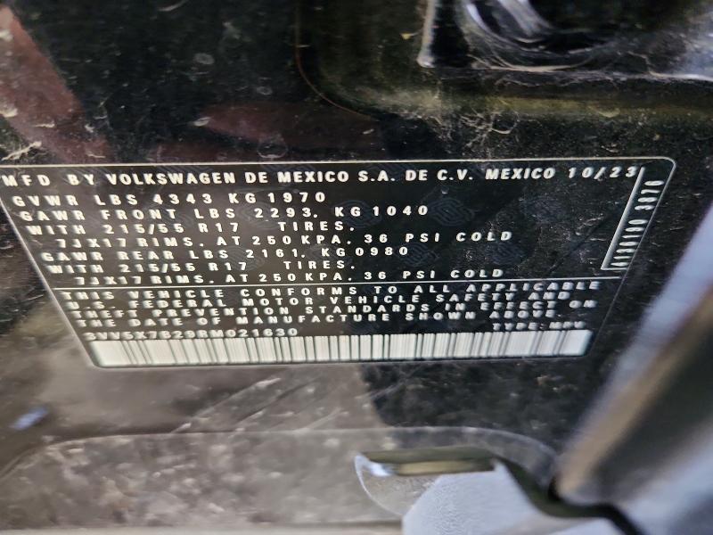 2024 Volkswagen Taos მანქანა იყიდება აუქციონზე, vin: 3VV5X7B29RM021630, აუქციონის ნომერი: 66903116