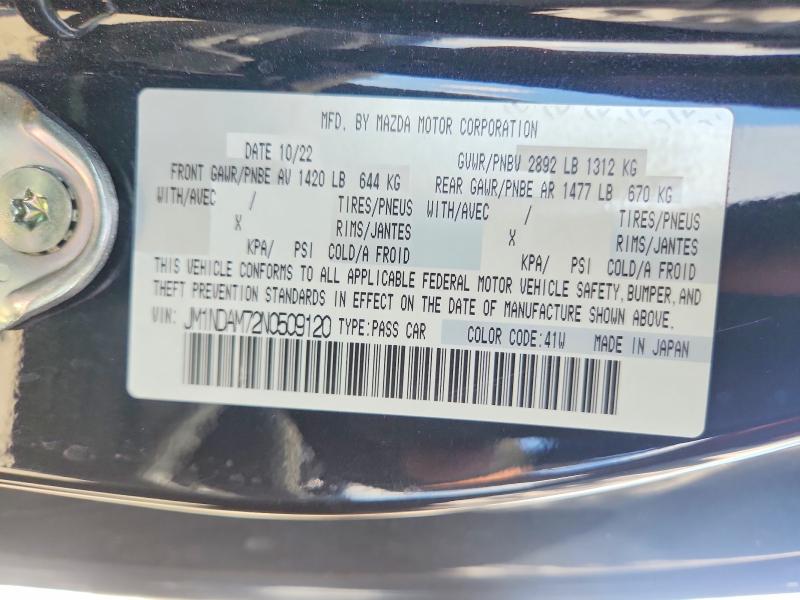 Aukcja sprzedaży 2022 Mazda Mx-5 Miata, vin: JM1NDAM72N0509120, numer aukcji: 64743756