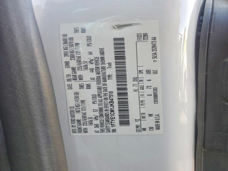 63510816 :رقم المزاد ، 1FTYE1CM1JKB47510 vin ، 2018 Ford Transit مزاد بيع
