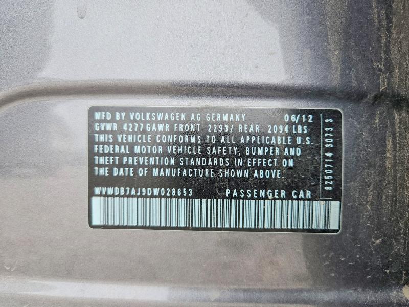 Продажа на аукционе авто 2013 Volkswagen Golf, vin: WVWDB7AJ9DW028653, номер лота: 64825066