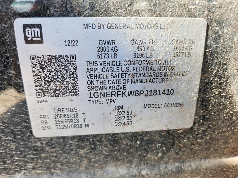 Aukcja sprzedaży 2023 Chevrolet Traverse, vin: 1GNERFKW6PJ181410, numer aukcji: 64444136