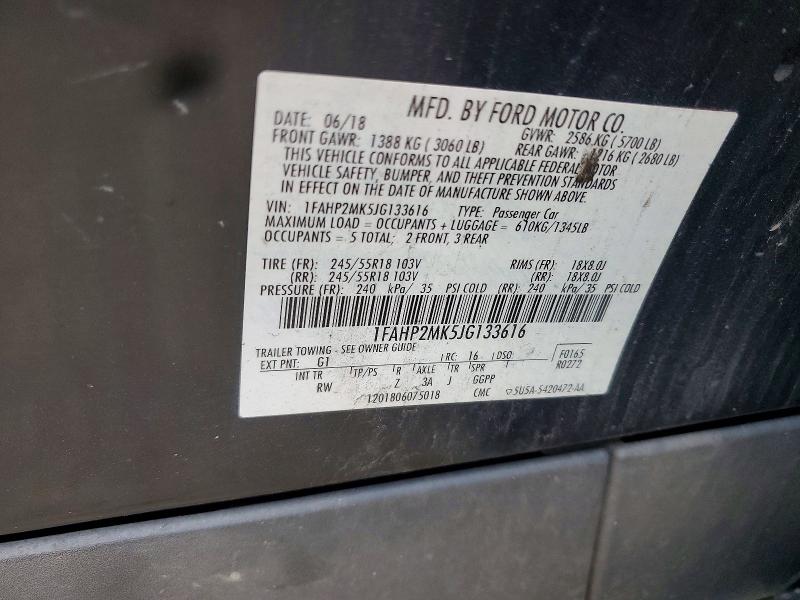 Aukcja sprzedaży 2018 Ford Taurus, vin: 1FAHP2MK5JG133616, numer aukcji: 64795406
