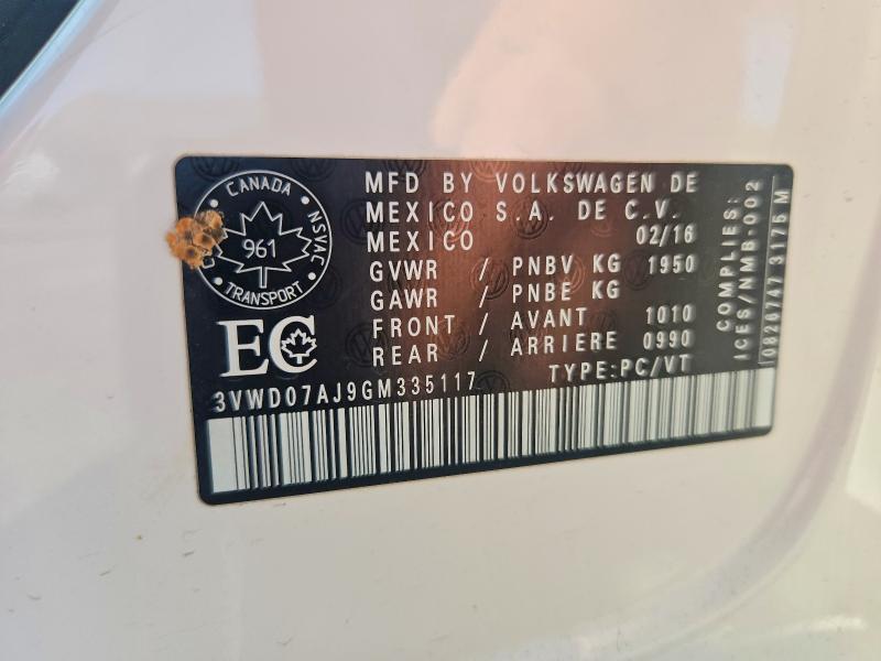 Продаж на аукціоні авто 2016 Volkswagen Jetta, vin: 3VWD07AJ9GM335117, номер лоту: 67244126