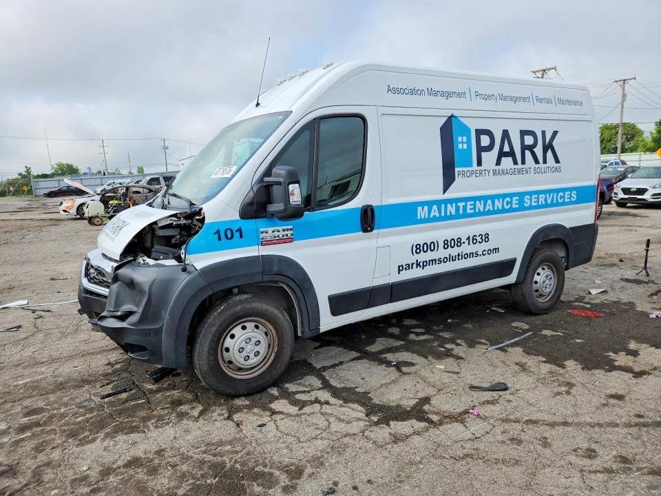60719576 :رقم المزاد ، 3C6TRVCG7KE538222 vin ، 2019 Ram Promaster 2500 مزاد بيع