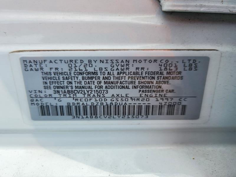 Aukcja sprzedaży 2020 Nissan Sentra, vin: 3N1AB8CV2LY215073, numer aukcji: 67023206