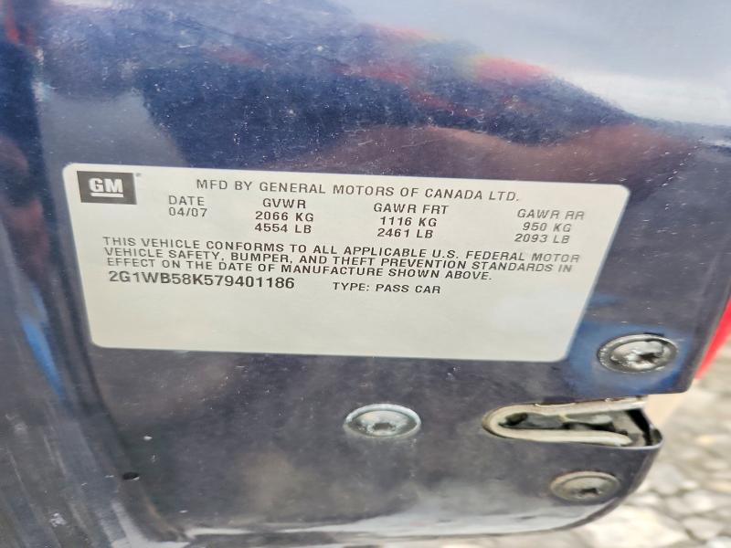 Продаж на аукціоні авто 2007 Chevrolet Impala, vin: 2G1WB58K579401186, номер лоту: 64081766