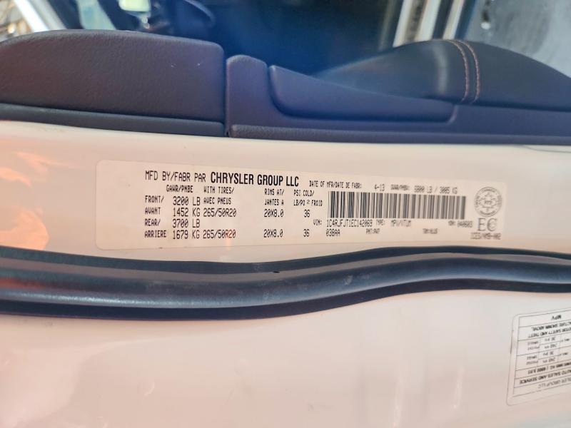 64138226 :رقم المزاد ، 1C4RJFJT1EC142069 vin ، 2014 Jeep Grand Cherokee مزاد بيع