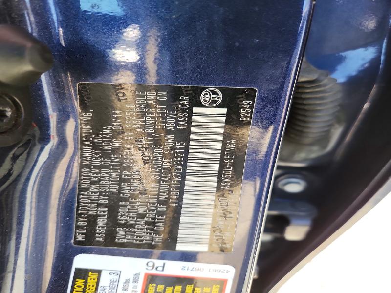 63788526 :رقم المزاد ، 4T4BF1FK7ER382115 vin ، 2014 Toyota Camry مزاد بيع