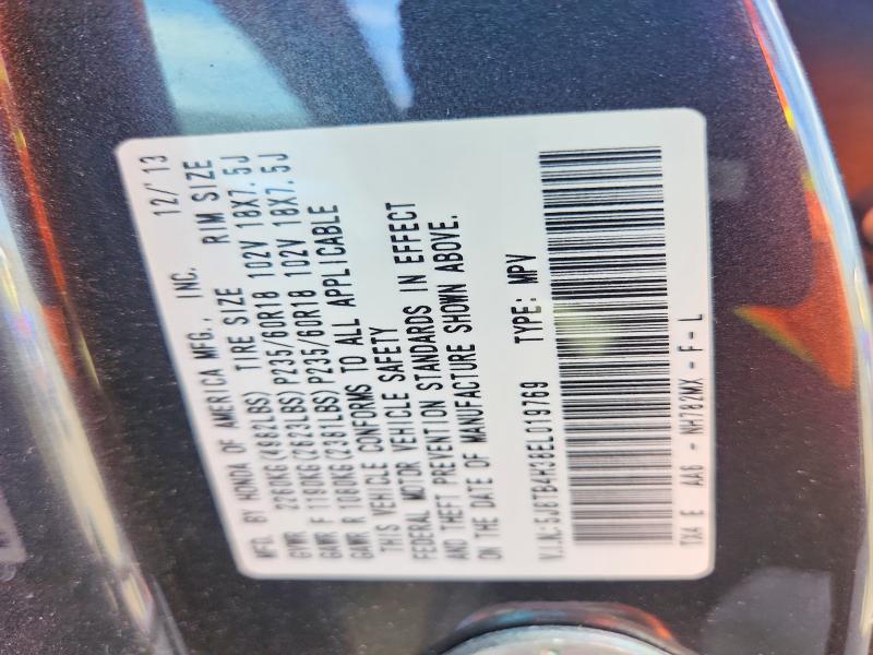 66074876 :رقم المزاد ، 5J8TB4H38EL019769 vin ، 2014 Acura Rdx مزاد بيع