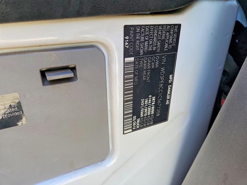 62343636 :رقم المزاد ، WD3PE8CC1C5671358 vin ، 2012 Mercedes-benz Sprinter مزاد بيع