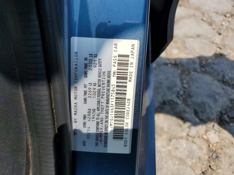 Продажа на аукционе авто 2015 Mazda 6, vin: JM1GJ1V63F1175845, номер лота: 63819006