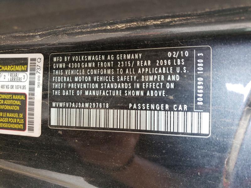 Продажа на аукционе авто 2010 Volkswagen Gti, vin: WVWFV7AJ9AW297618, номер лота: 64701316