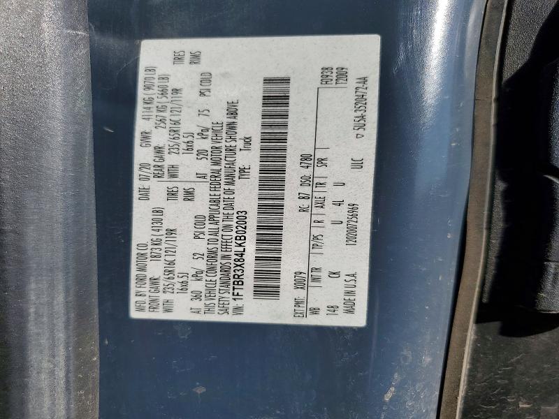 Aukcja sprzedaży 2020 Ford Transit, vin: 1FTBR3X84LKB02003, numer aukcji: 63836466