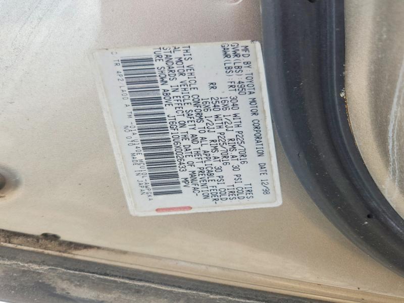 Продажа на аукционе авто 1999 Lexus Rx, vin: JT6GF10U6X0026433, номер лота: 64394096
