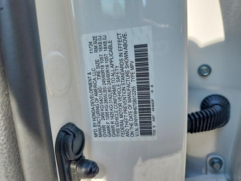 66774006 :رقم المزاد ، 5FNYF8H67SB012255 vin ، 2025 Honda Passport مزاد بيع