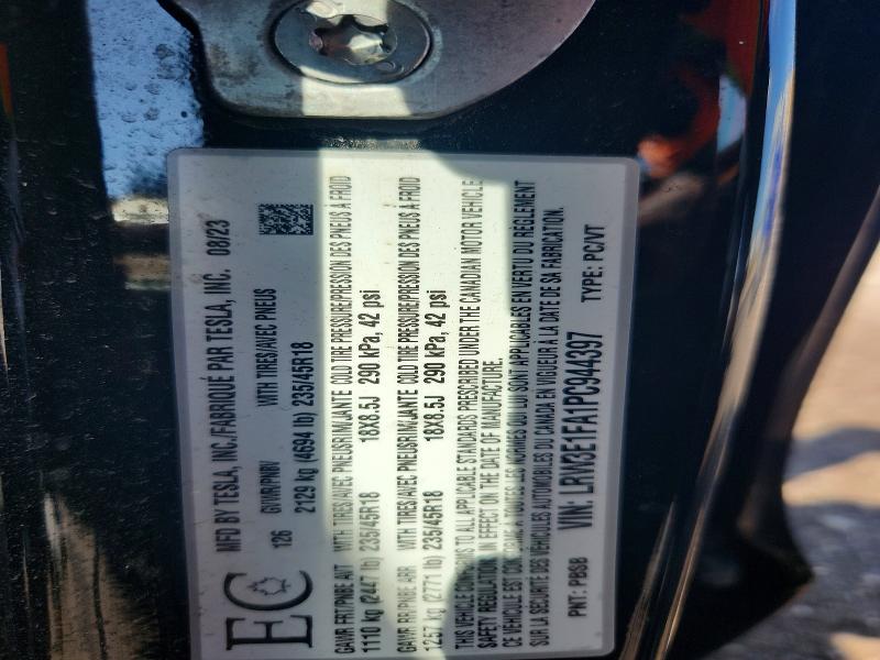 Aukcja sprzedaży 2023 Tesla Model 3, vin: LRW3E1FA1PC944397, numer aukcji: 66573566