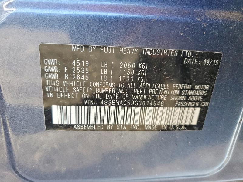 63495176 :رقم المزاد ، 4S3BNAC69G3014648 vin ، 2016 Subaru Legacy مزاد بيع