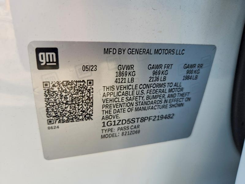 Продажа на аукционе авто 2023 Chevrolet Malibu, vin: 1G1ZD5ST8PF219482, номер лота: 61401876