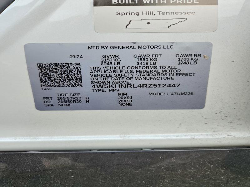 2024 Acura Zdx მანქანა იყიდება აუქციონზე, vin: 4W5KHNRL4RZ512447, აუქციონის ნომერი: 66254546
