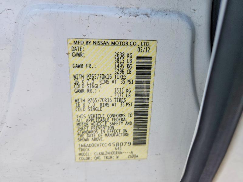Продаж на аукціоні авто 2012 Nissan Frontier, vin: 1N6AD0EV7CC458079, номер лоту: 64532966