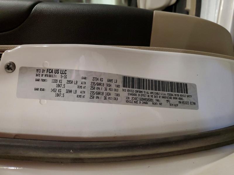 Aukcja sprzedaży 2017 Chrysler Pacifica, vin: 2C4RC1GG9HR505091, numer aukcji: 65465906