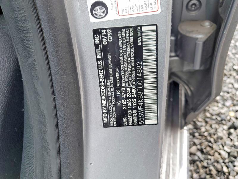Продажа на аукционе авто 2015 Mercedes-benz C, vin: 55SWF4KB8FU014882, номер лота: 66792756