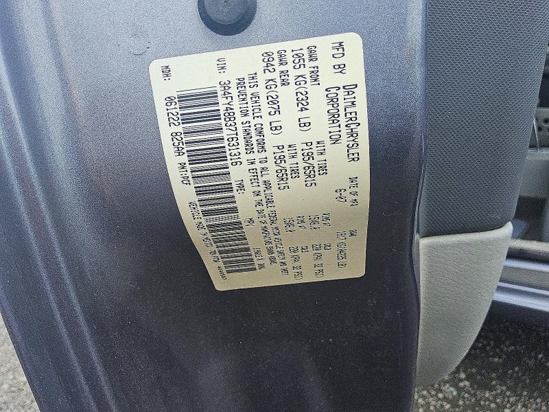 Продажа на аукционе авто 2007 Chrysler Pt Cruiser, vin: 3A4FY48B37T631316, номер лота: 64122016