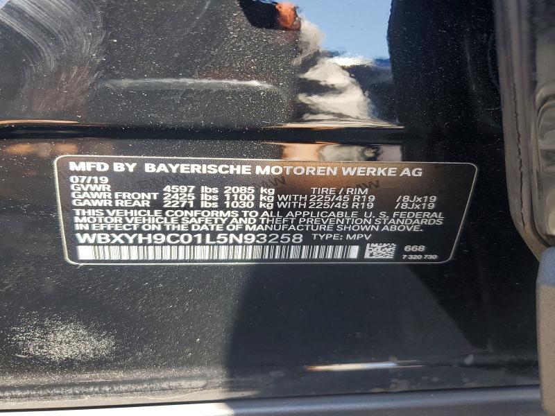 67186086 :رقم المزاد ، WBXYH9C01L5N93258 vin ، 2020 Bmw X2 مزاد بيع