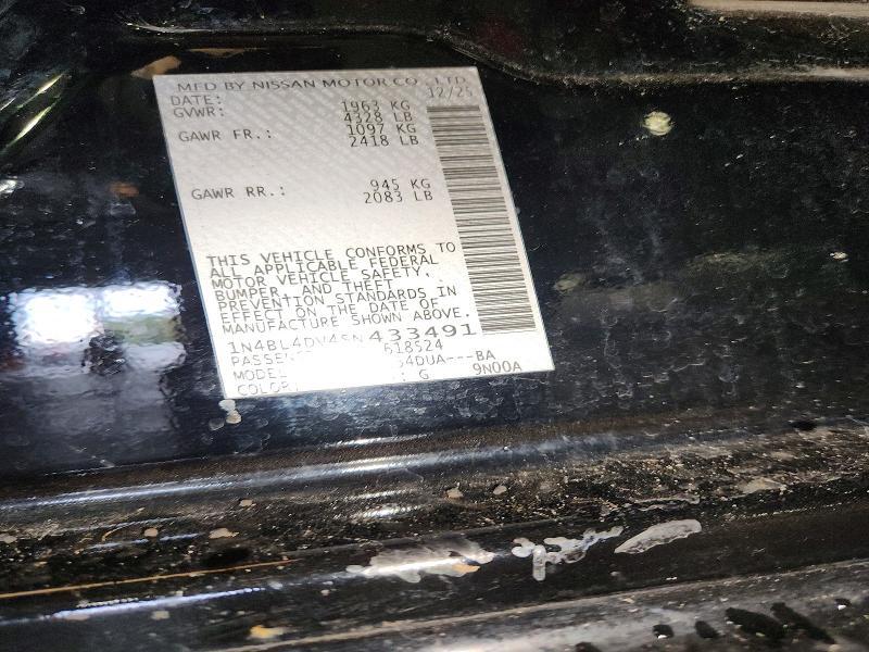 66798146 :رقم المزاد ، 1N4BL4DV4SN433491 vin ، 2025 Nissan Altima مزاد بيع