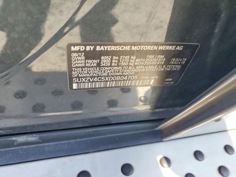 65183496 :رقم المزاد ، 5UXZV4C5XD0B04705 vin ، 2013 Bmw X5 مزاد بيع