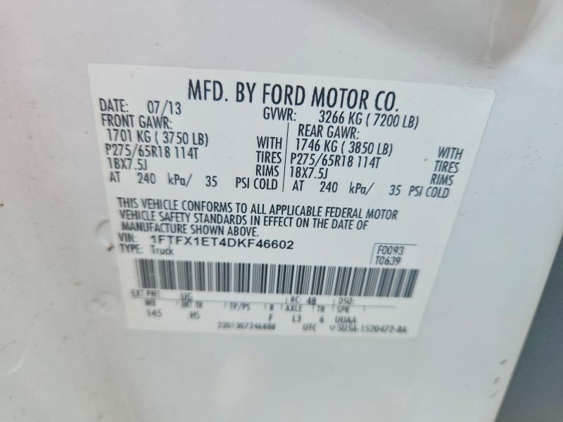 Aukcja sprzedaży 2013 Ford F150, vin: 1FTFX1ET4DKF46602, numer aukcji: 65263936