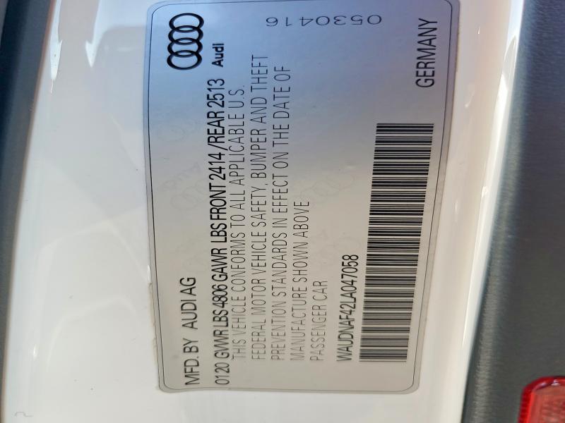 Aukcja sprzedaży 2020 Audi A4, vin: WAUDNAF42LA047058, numer aukcji: 64555356