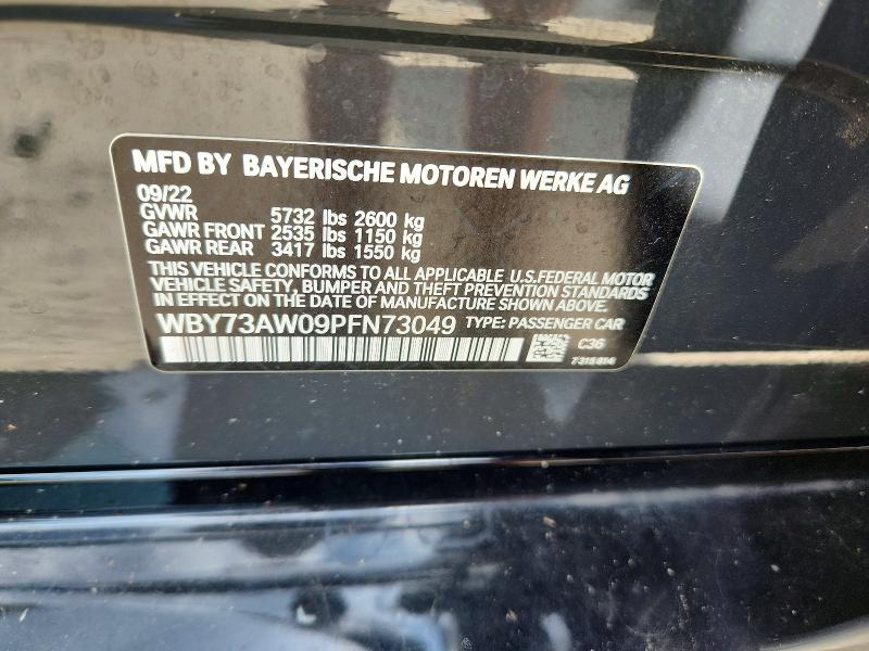 Aukcja sprzedaży 2023 Bmw I4, vin: WBY73AW09PFN73049, numer aukcji: 65866976