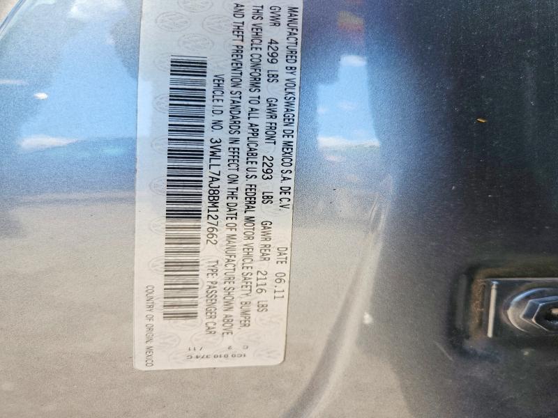 Продаж на аукціоні авто 2011 Volkswagen Jetta, vin: 3VWLL7AJ8BM127662, номер лоту: 66457726
