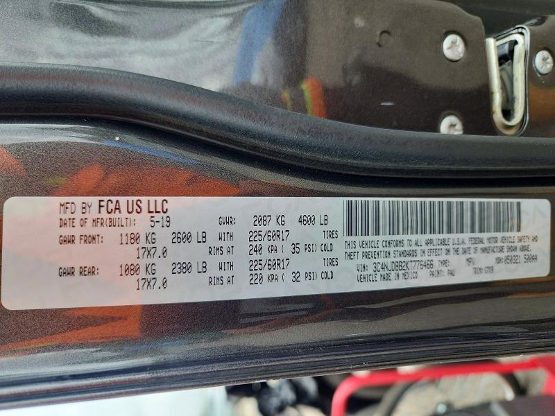 Aukcja sprzedaży 2019 Jeep Compass, vin: 3C4NJDBB2KT776466, numer aukcji: 66619546