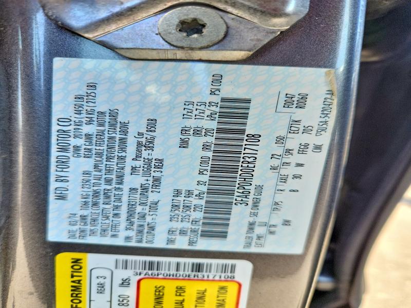 Продажа на аукционе авто 2014 Ford Fusion, vin: 3FA6P0HD0ER317108, номер лота: 64118316