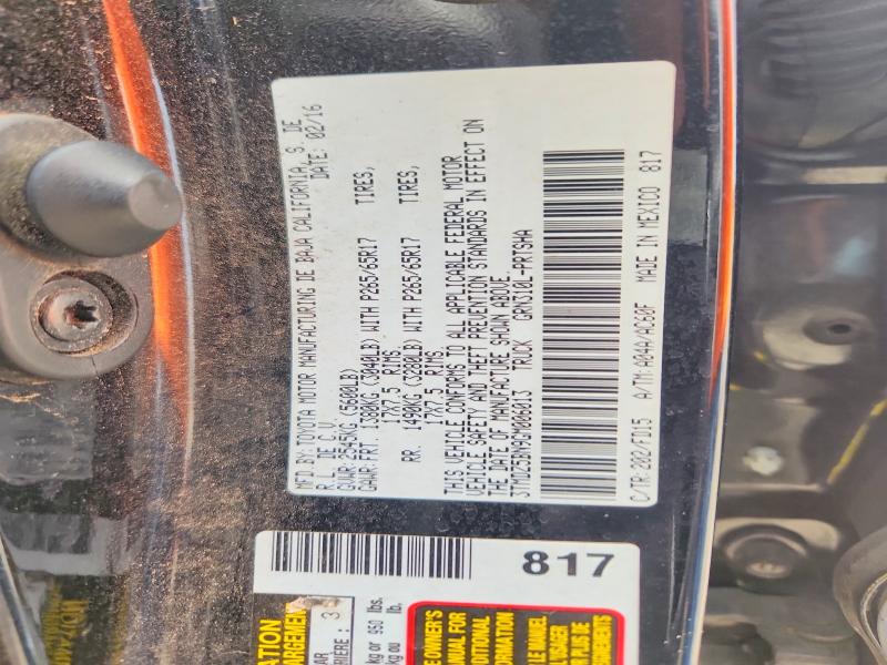65562456 :رقم المزاد ، 3TMDZ5BN9GM006013 vin ، 2016 Toyota Tacoma مزاد بيع