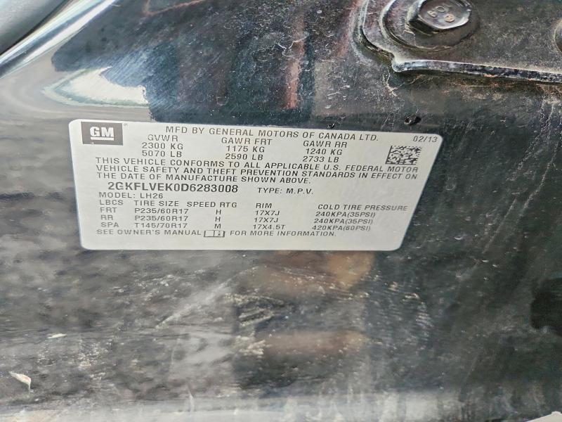65718406 :رقم المزاد ، 2GKFLVEK0D6283008 vin ، 2013 Gmc Terrain مزاد بيع