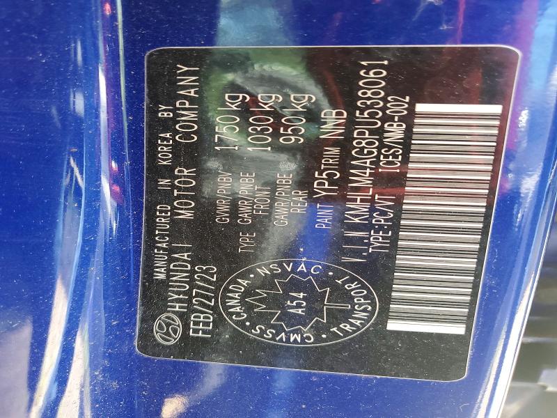 64759336 :رقم المزاد ، KMHLM4AG8PU538061 vin ، 2023 Hyundai Elantra مزاد بيع