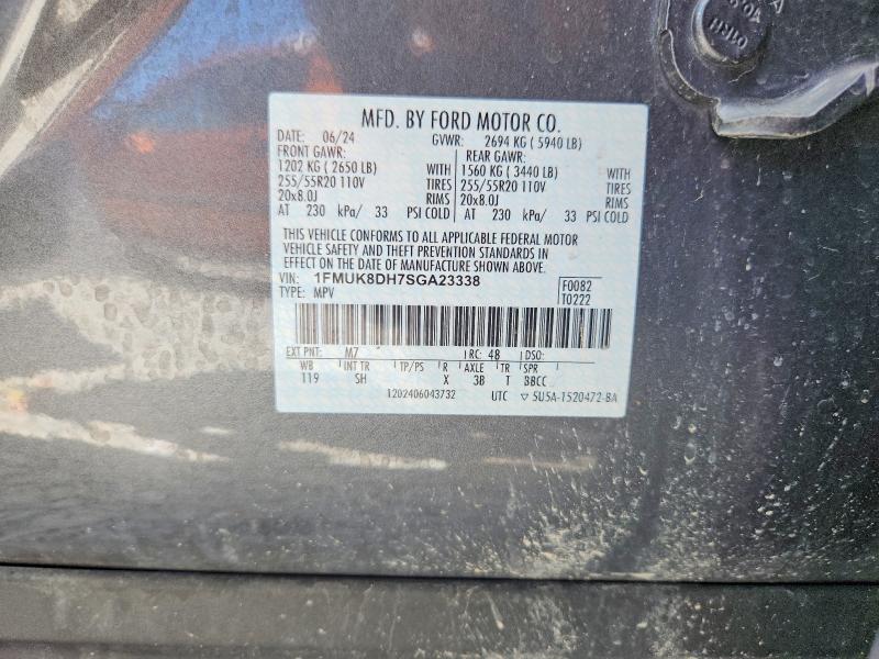 65285656 :رقم المزاد ، 1FMUK8DH7SGA23338 vin ، 2025 Ford Explorer مزاد بيع