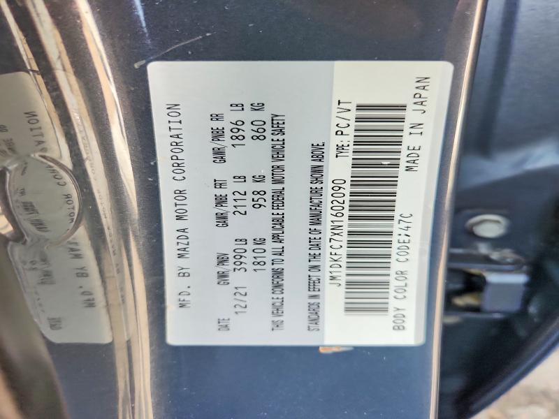 Aukcja sprzedaży 2022 Mazda Cx-3, vin: JM1DKFC7XN1602090, numer aukcji: 63264006
