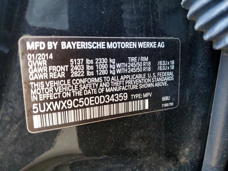 2014 Bmw X3 მანქანა იყიდება აუქციონზე, vin: 5UXWX9C50E0D34359, აუქციონის ნომერი: 63557916