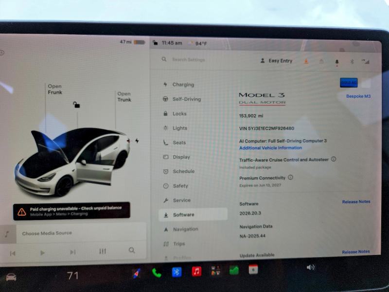2021 Tesla Model 3 მანქანა იყიდება აუქციონზე, vin: 5YJ3E1EC2MF926480, აუქციონის ნომერი: 64307736
