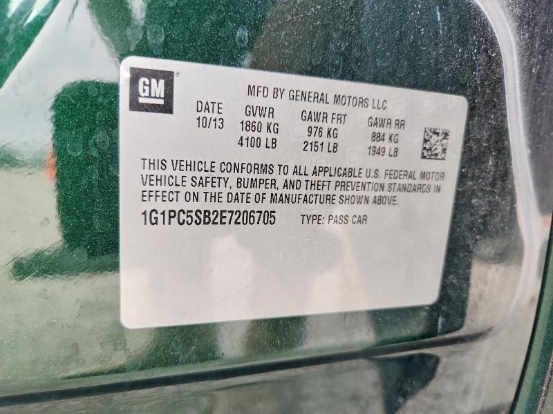 2014 Chevrolet Cruze მანქანა იყიდება აუქციონზე, vin: 1G1PC5SB2E7206705, აუქციონის ნომერი: 66530586