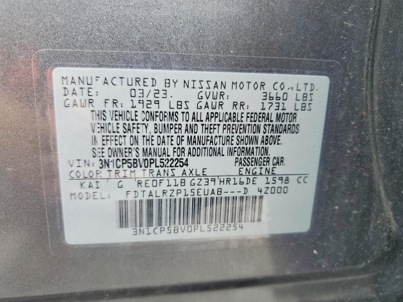 Aukcja sprzedaży 2023 Nissan Kicks, vin: 3N1CP5BV0PL522254, numer aukcji: 65487796