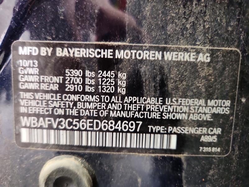 Aukcja sprzedaży 2014 Bmw 535, vin: WBAFV3C56ED684697, numer aukcji: 65435066