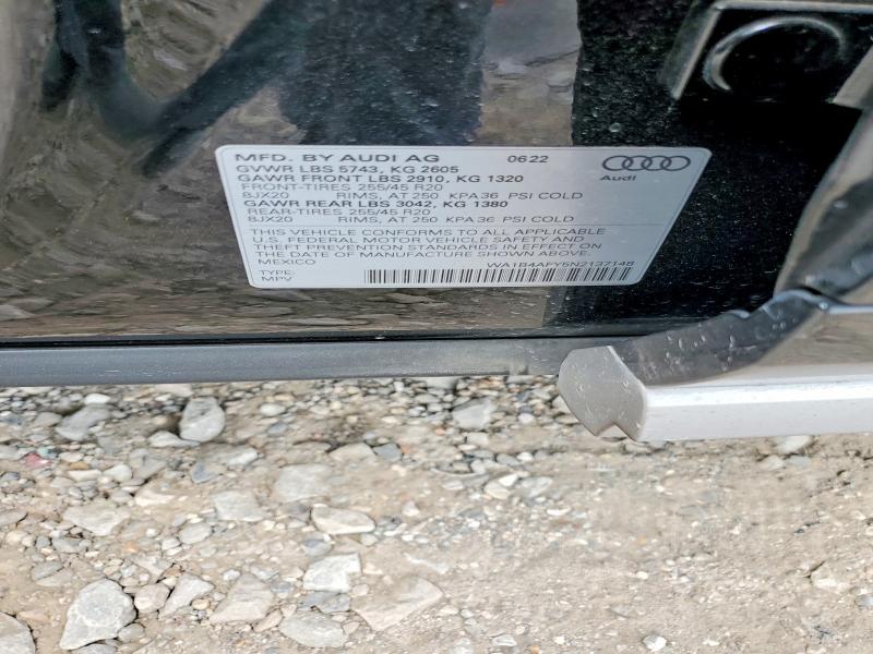 Aukcja sprzedaży 2022 Audi Sq5, vin: WA1B4AFY5N2137148, numer aukcji: 64193536