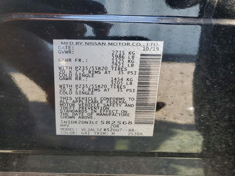 Продажа на аукционе авто 2020 Nissan Pathfinder, vin: 5N1DR2DN3LC582568, номер лота: 64263926