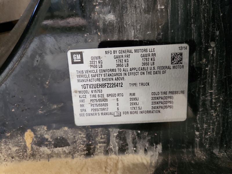 2015 Gmc Sierra მანქანა იყიდება აუქციონზე, vin: 1GTV2UEH8FZ226412, აუქციონის ნომერი: 66036066