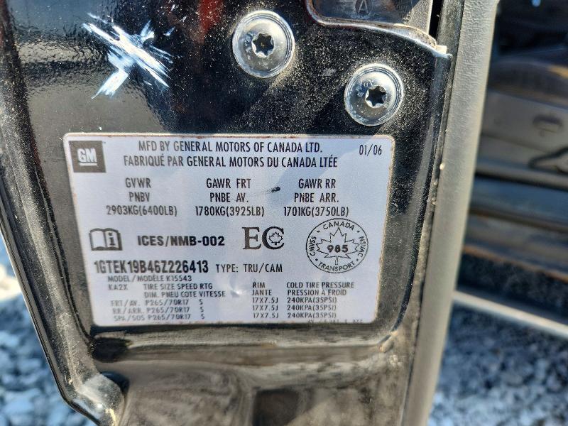 65881936 :رقم المزاد ، 1GTEK19B46Z226413 vin ، 2006 Gmc New Sierra مزاد بيع